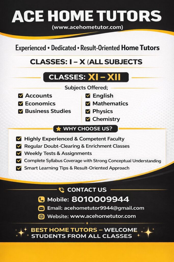 We provide best home tutor for all classes and all subjects.